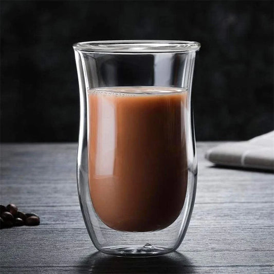 EMERGE Double Wall Coffee Cup Heat Resistant Glass