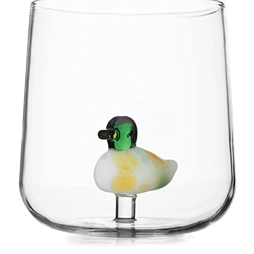 EMERGE Duck Sakura Cute Mug Coffee Tea Cup 250 ml(1 Piece, Transparent) Special Unique Mug