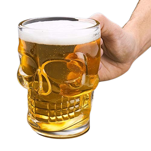 EMERGE Holographic Skull Mug With Bone Handel