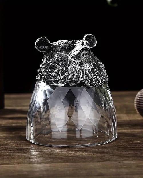 EMERGE Bear Figurine Animal Head Shot With Premium Box Packaging