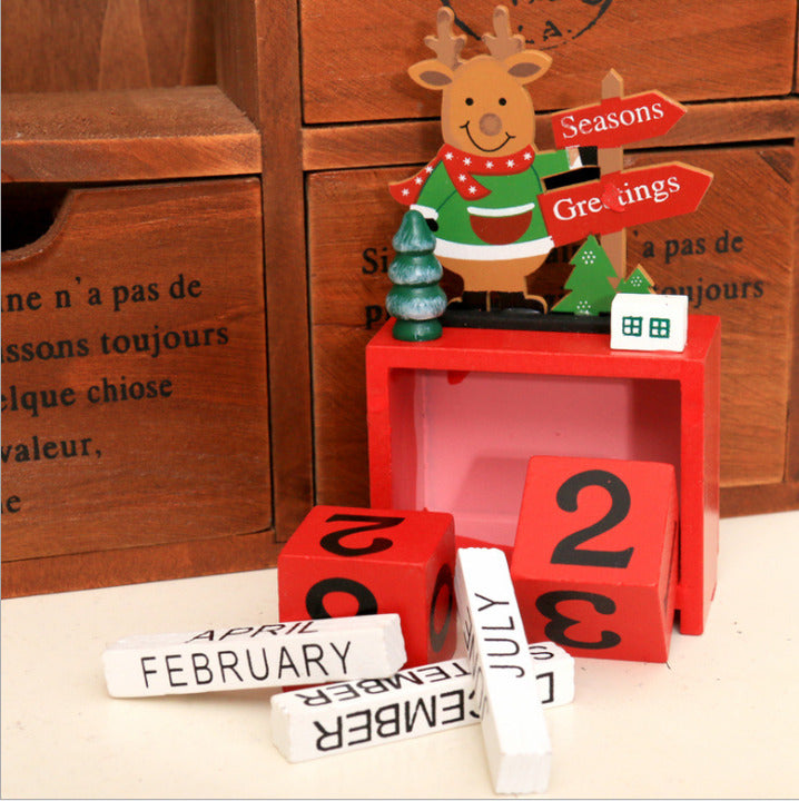 EMERGE Pre Christmas Gift Wooden Christmas Countdown Calendar