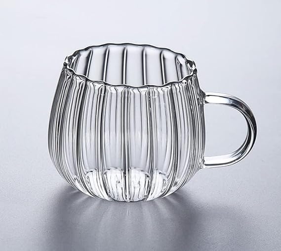 EMERGE Double Walled Clear Glass Coffee Mug With Handle