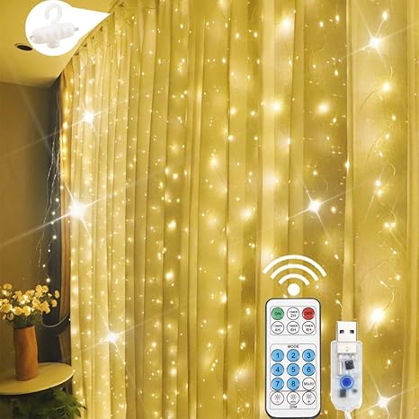 EMERGE Curtain Christmas Diwali Lights For Bedroom And Home Decor 300 LED