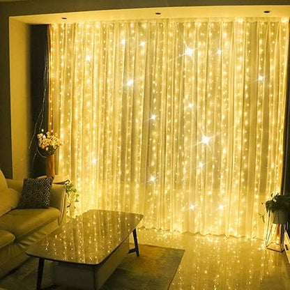 EMERGE Curtain Christmas Diwali Lights For Bedroom And Home Decor 300 LED