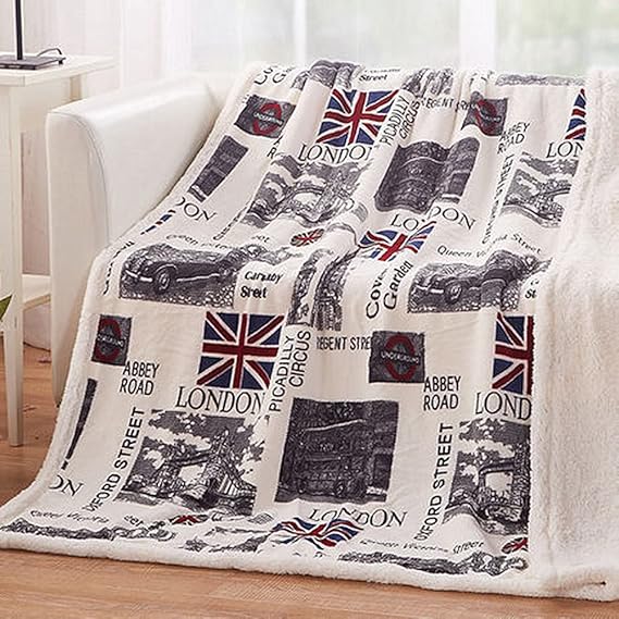 Emerge Great British London Oxford Luxury Flag Bed Blanket