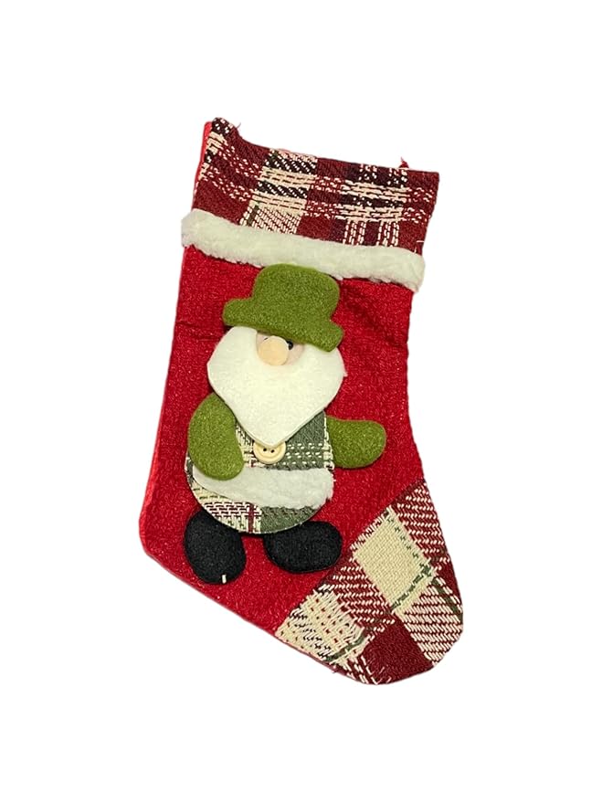 EMERGE Christmas Tree Xmas Hanging Decor Snowman Santa Stockings Pack of 3