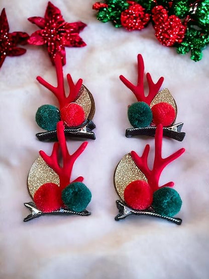 EMERGE Deer Antler Hair Clips Pack of 2 Christmas Party Accessories