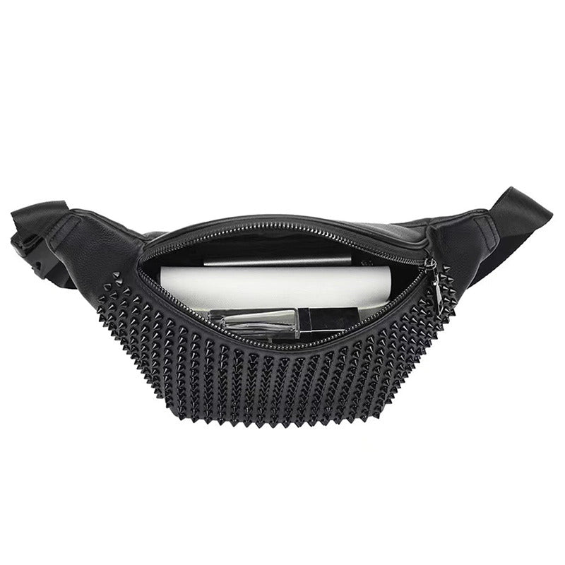 EMERGE Designer Belly Waist Crossbody Waist Bag - Black