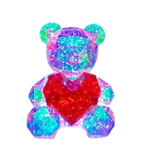 EMERGE 3D LED Light Bear Heart for Valentine's Day, Anniversary, Wedding