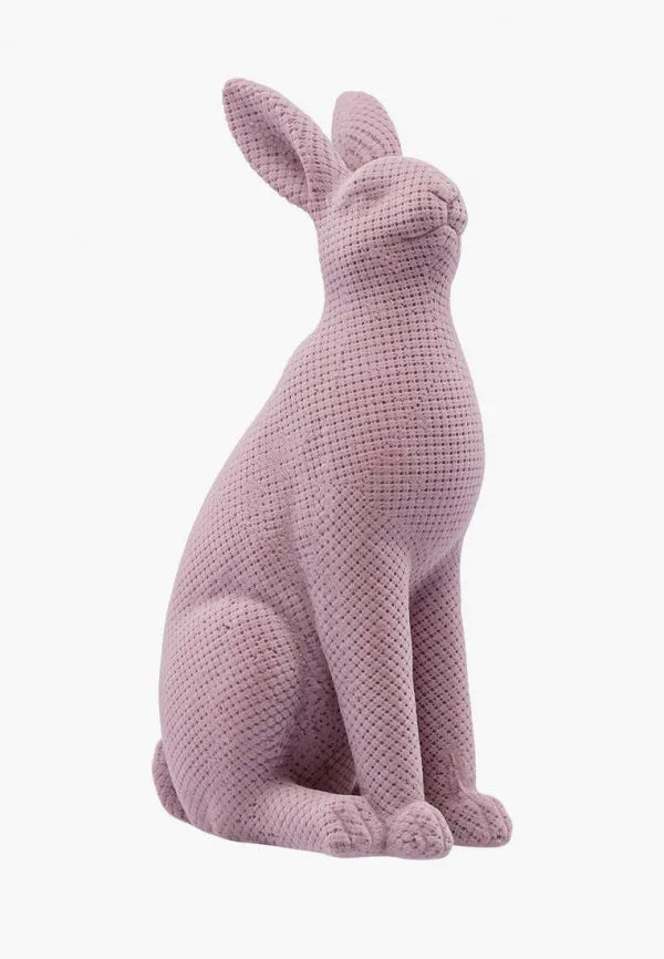 EMERGE Colored Flocking Rabbit Sculpture