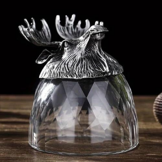 EMERGE Resin Wolf Sculpture Head Shot Glass With Premium Box Packaging