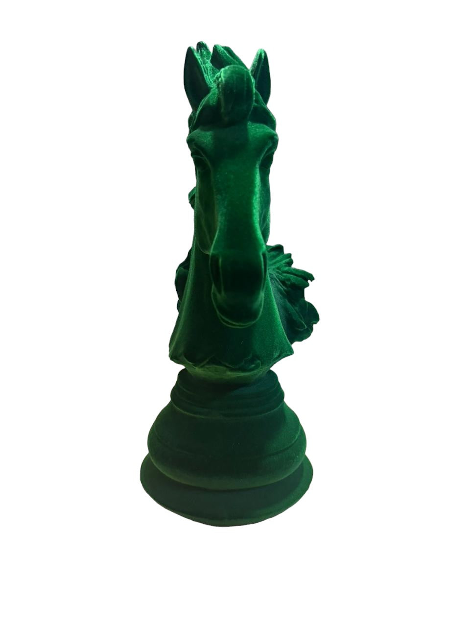 HORSE HEAD GREEN VELVET FINISH