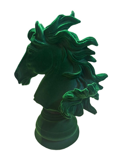 HORSE HEAD GREEN VELVET FINISH