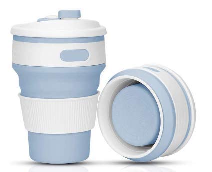 EMERGE Collapsible Travel Coffee Mug 350 ML (Sky Blue)